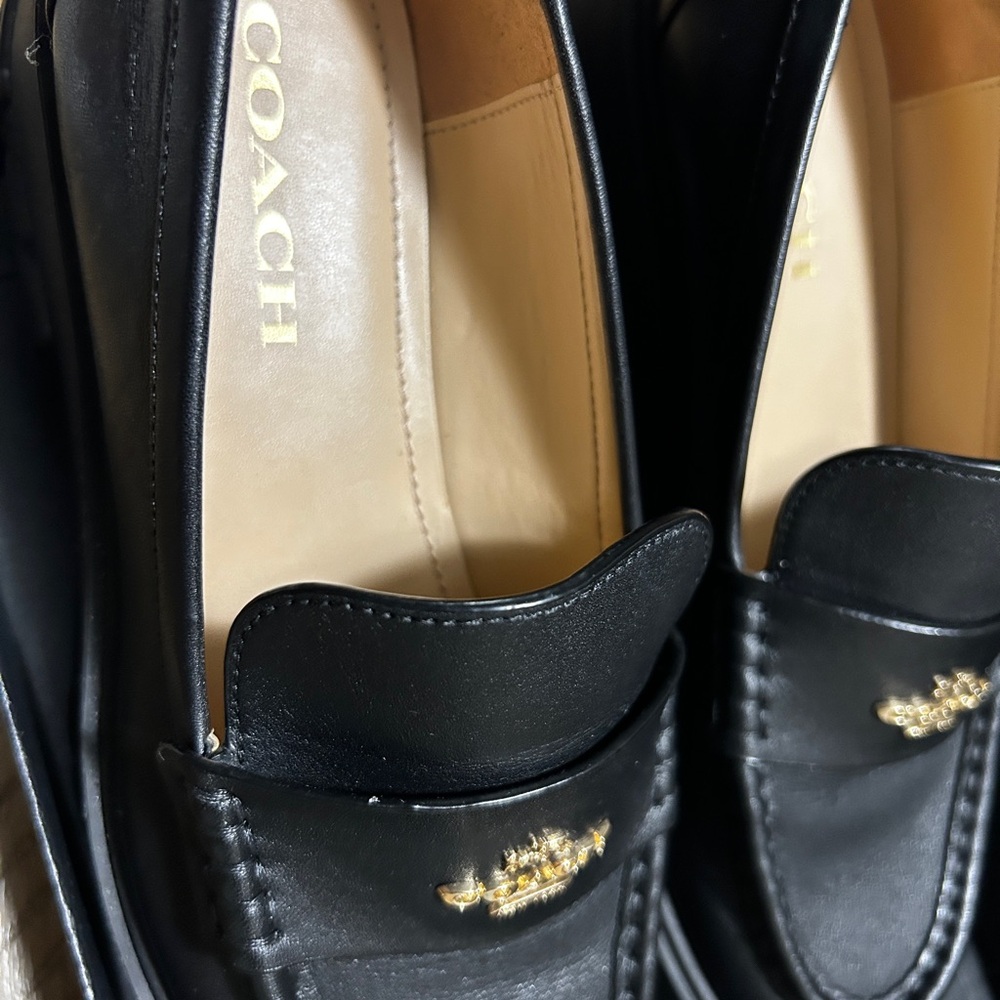 Coach Black Leather Loafers Ruthie Loafer - Picture 13 of 16